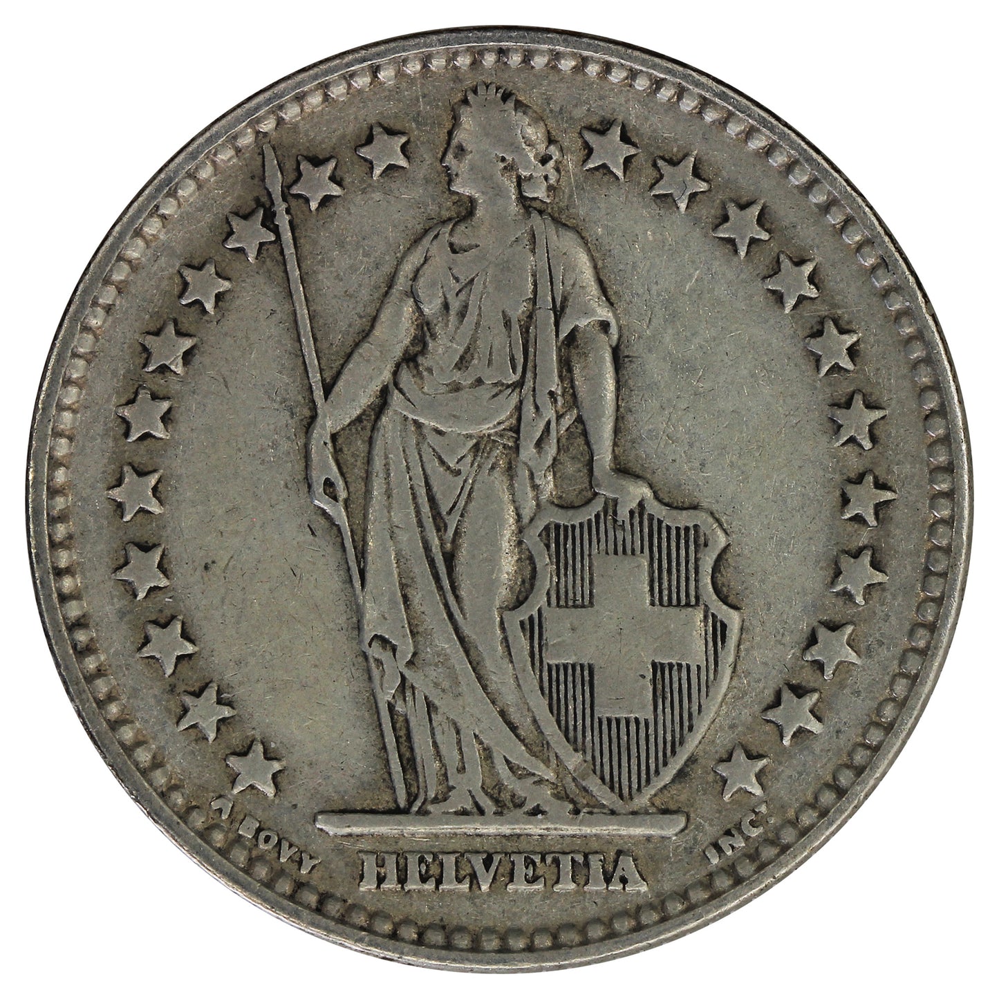 Switzerland 1932B 2 Francs Very Fine (VF20)