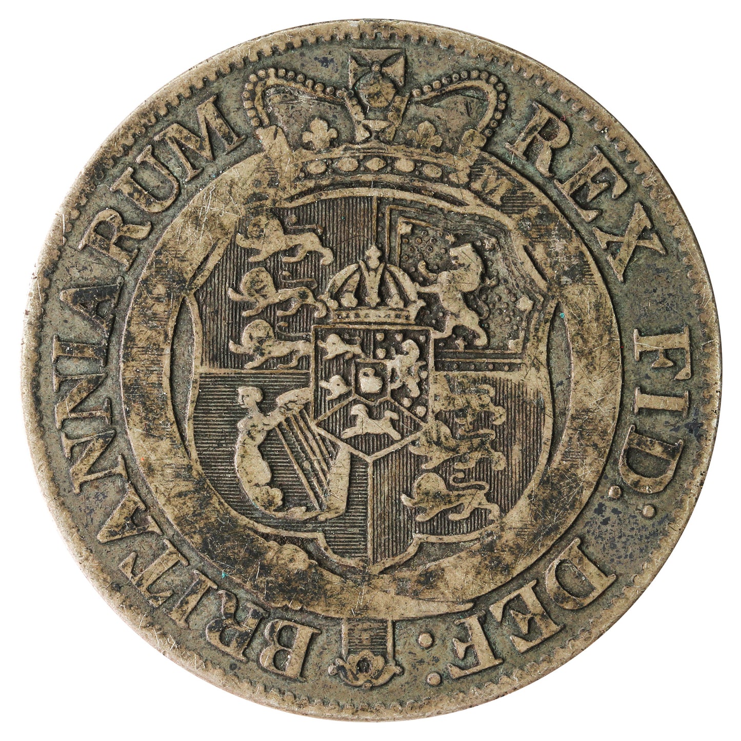 Great Britain 1818 George III 1/2 Crown F-VF (F15) $