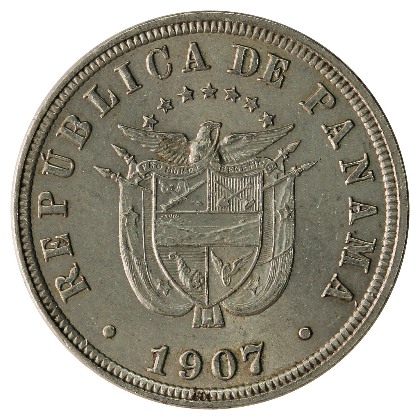 Panama 1907 2 1/2 Centesimos Brilliant Uncirculated (MS63) $