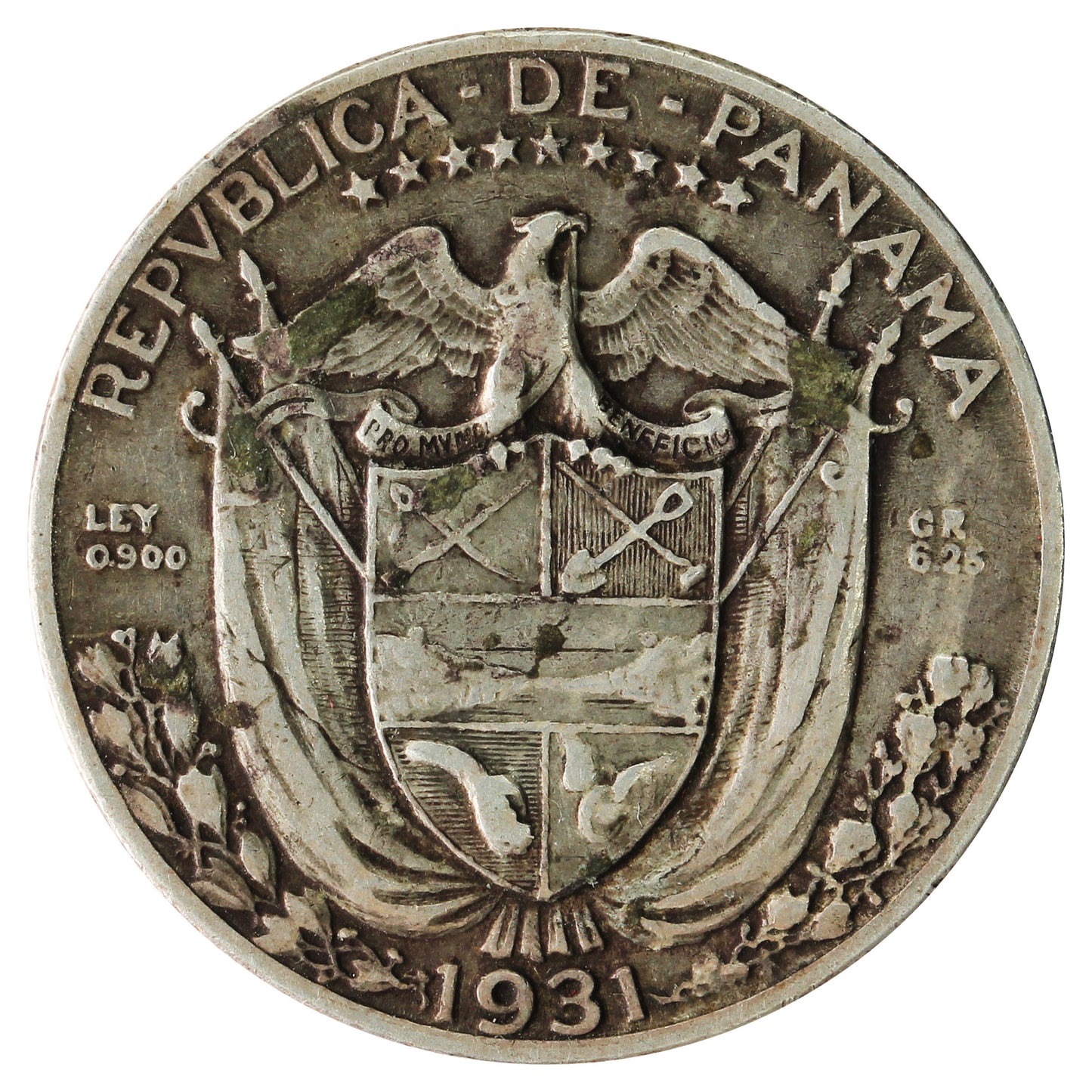 Panama 1931 1/4 Balboa Very Fine (VF20) $