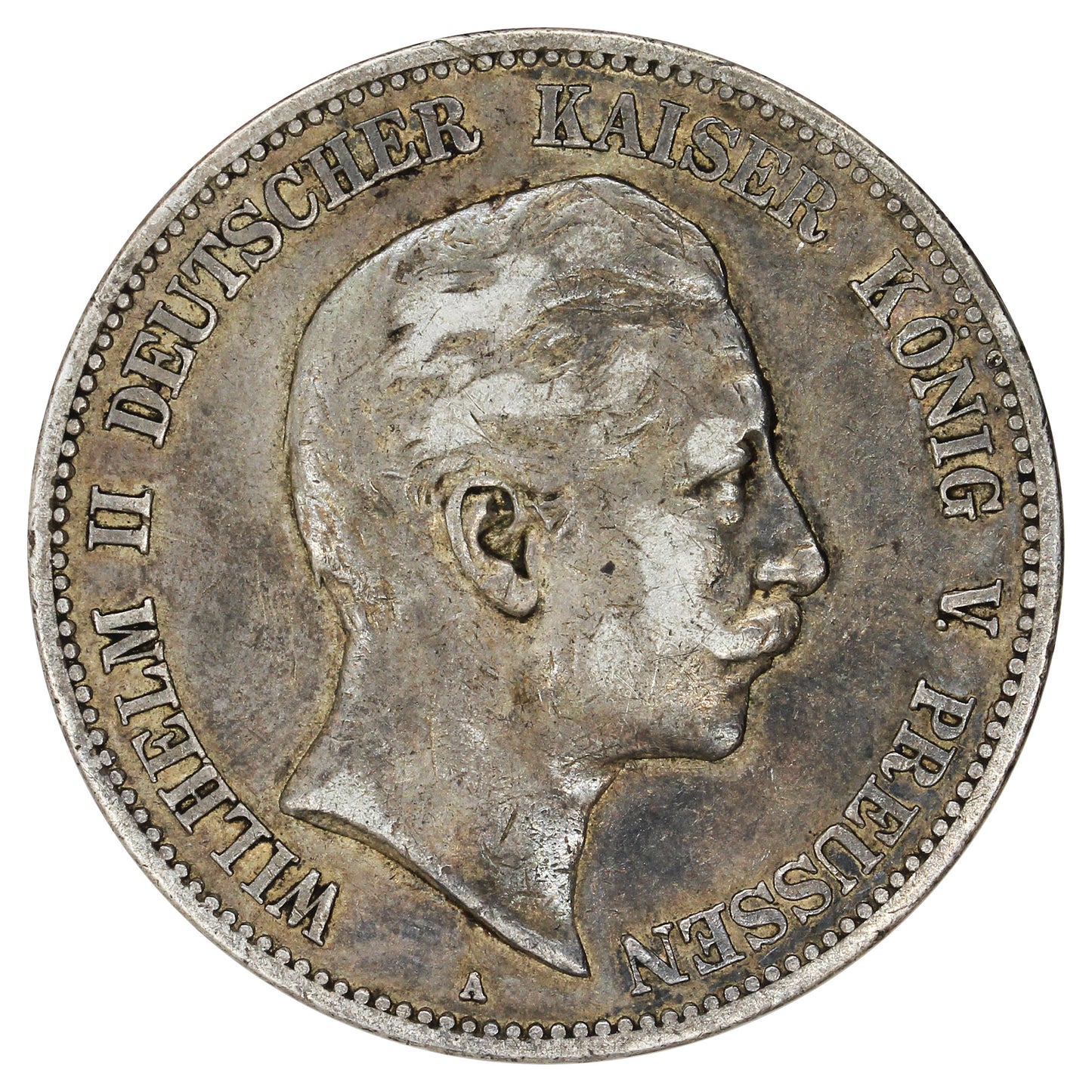 German States 1901A Prussia 5 Marks Very Fine (VF20) (L)