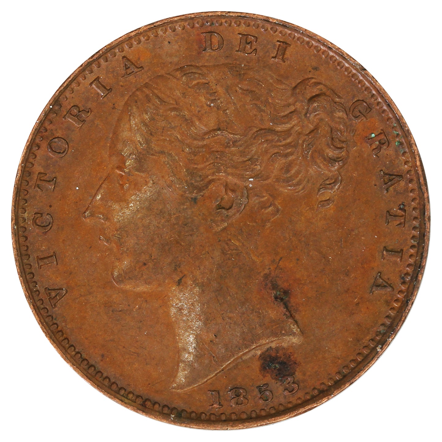 Great Britain 1853 Farthing EF-AU (EF45)