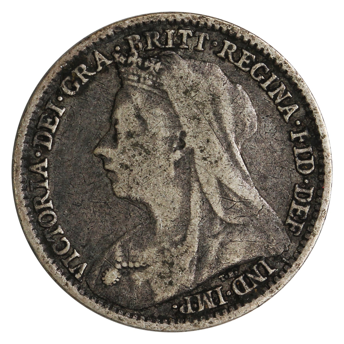 Great Britain 1896 3 Pence F-VF (F15)