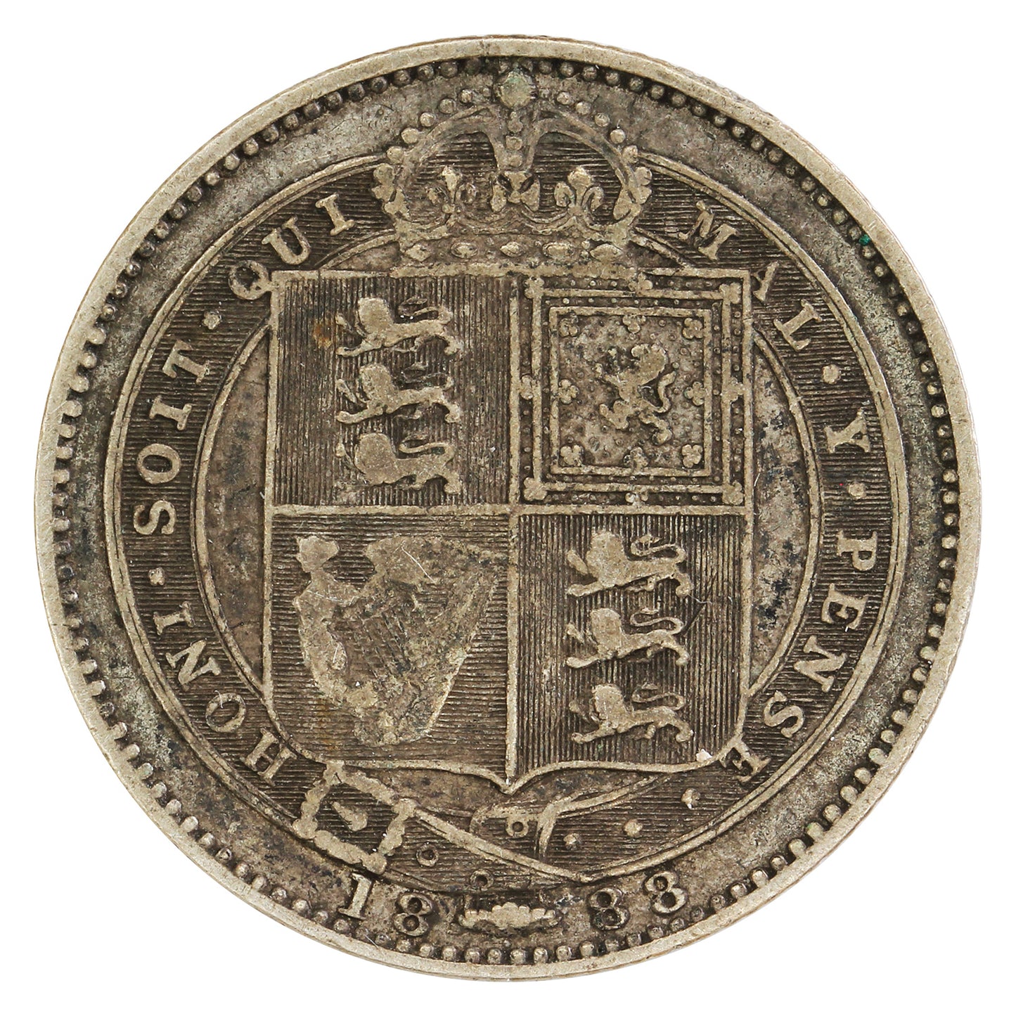 Great Britain 1888 Shilling Very Fine (VF20)