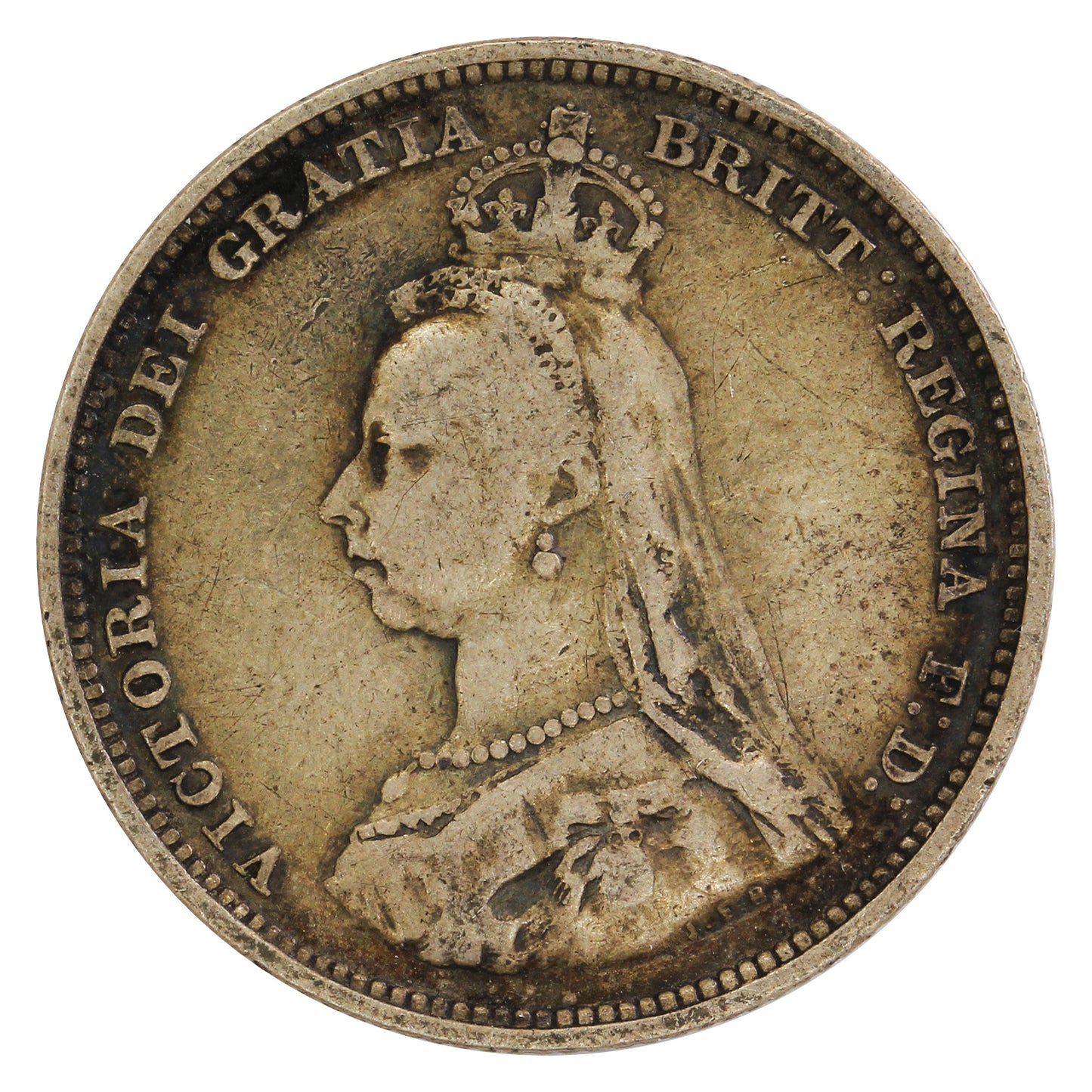 Great Britain 1889 Shilling Very Fine (VF20)