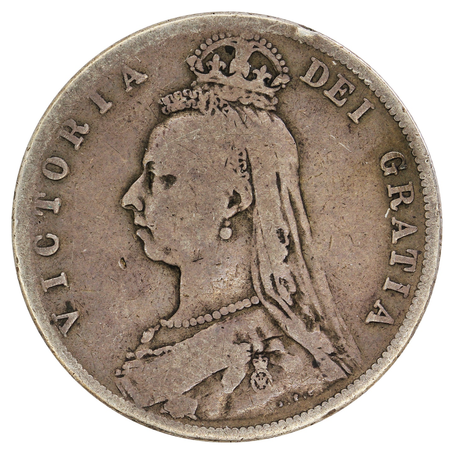 Great Britain 1889 1/2 Crown Very Good (VG8)