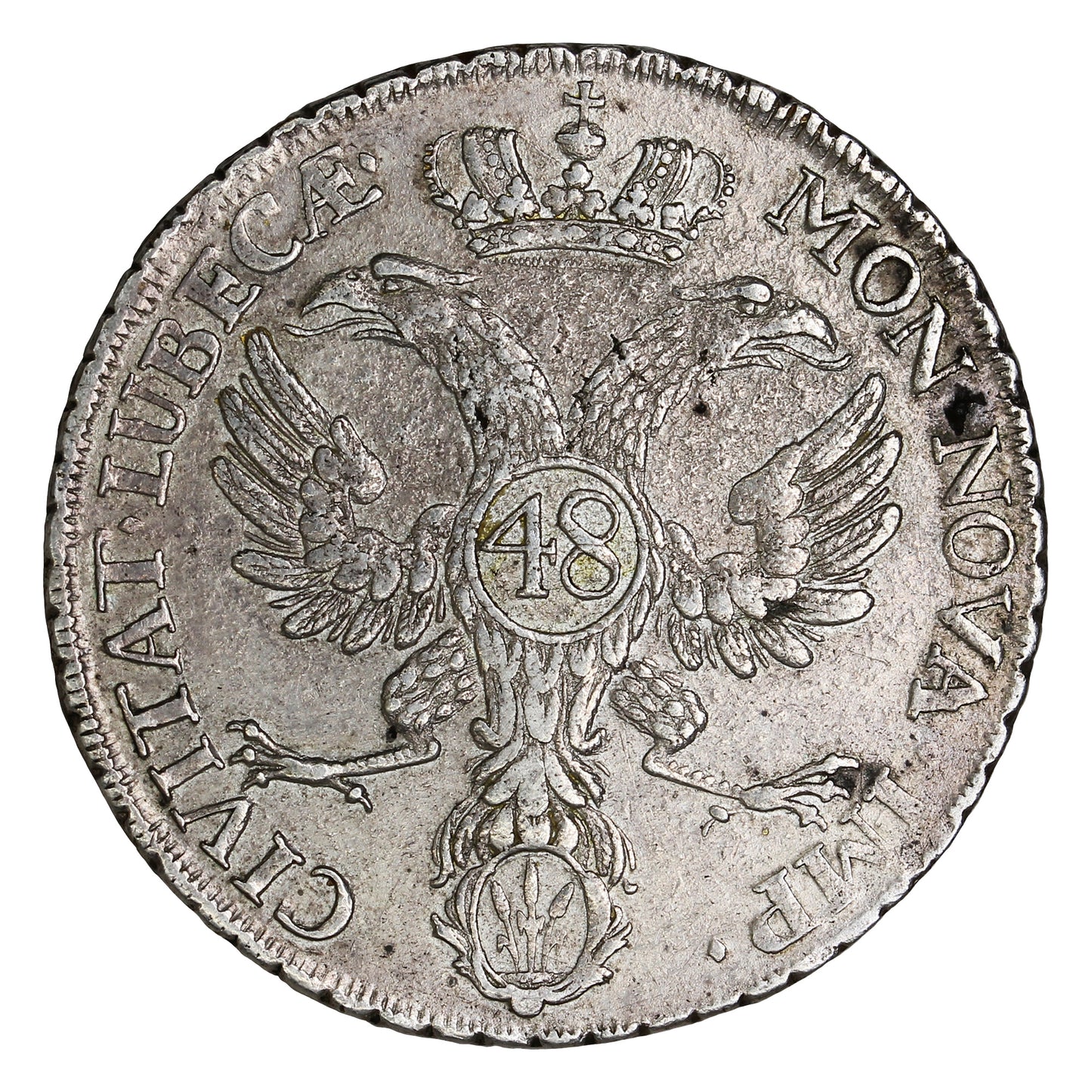 German States 1752JJJ Lubeck 48 Schilling EF-AU (EF45) (L)
