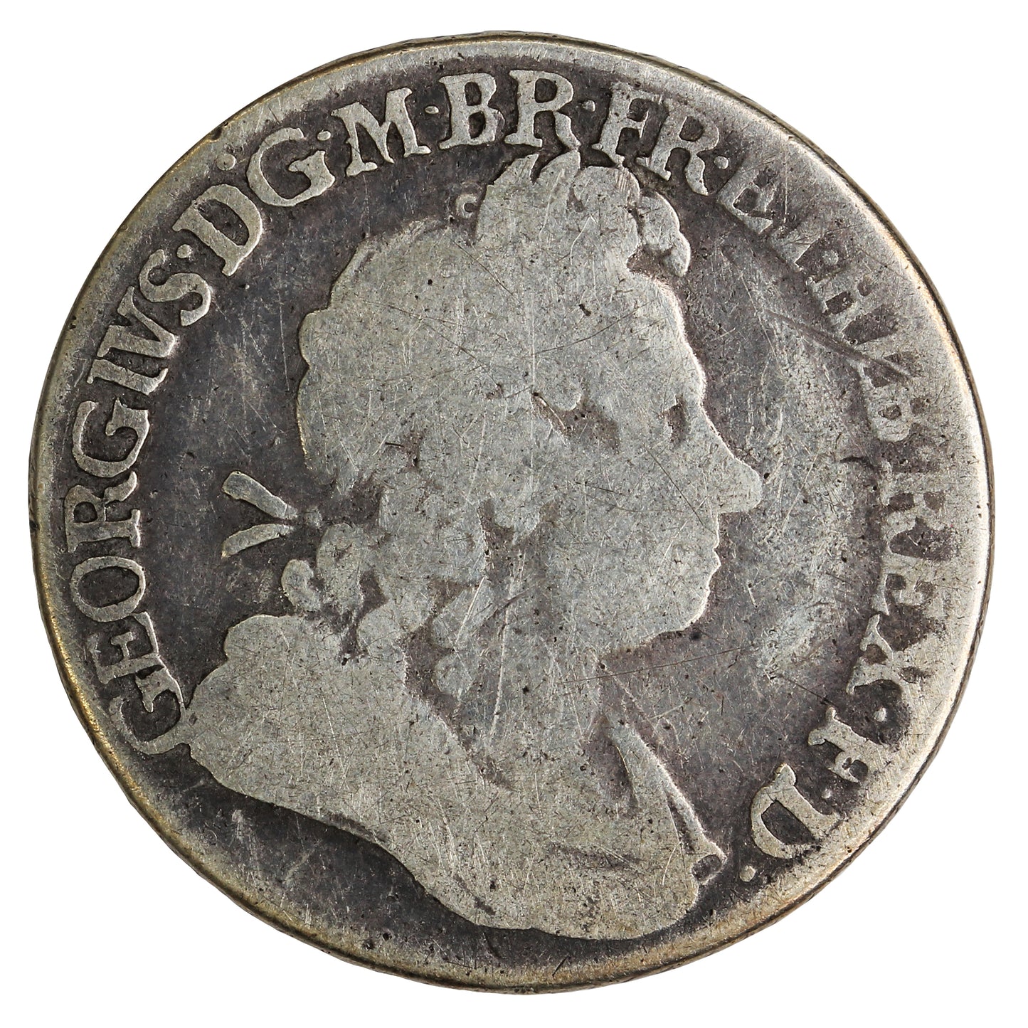 Great Britain 1723 George I Shilling VG-F (VG10) $