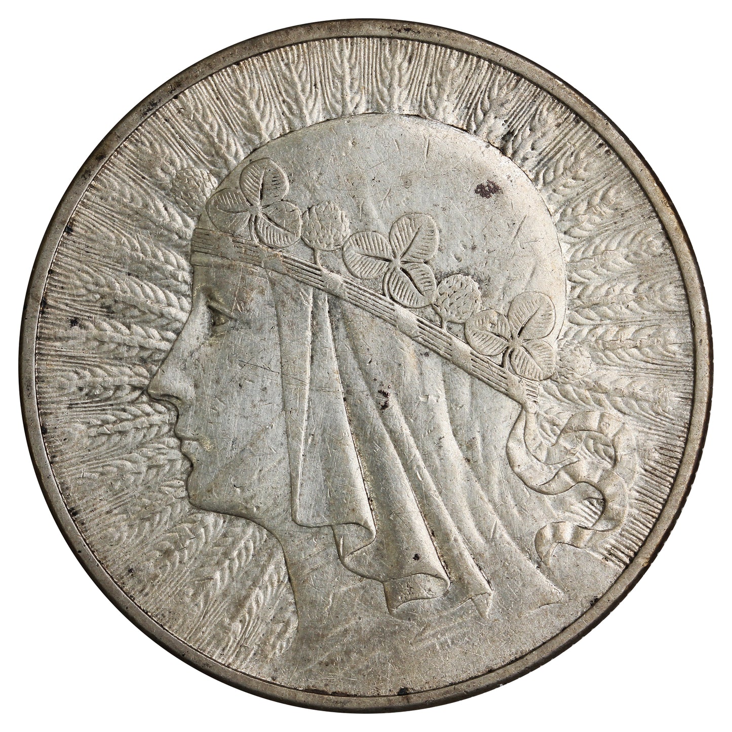 Poland 1932W 10 Zlotych EF-AU (EF45) $