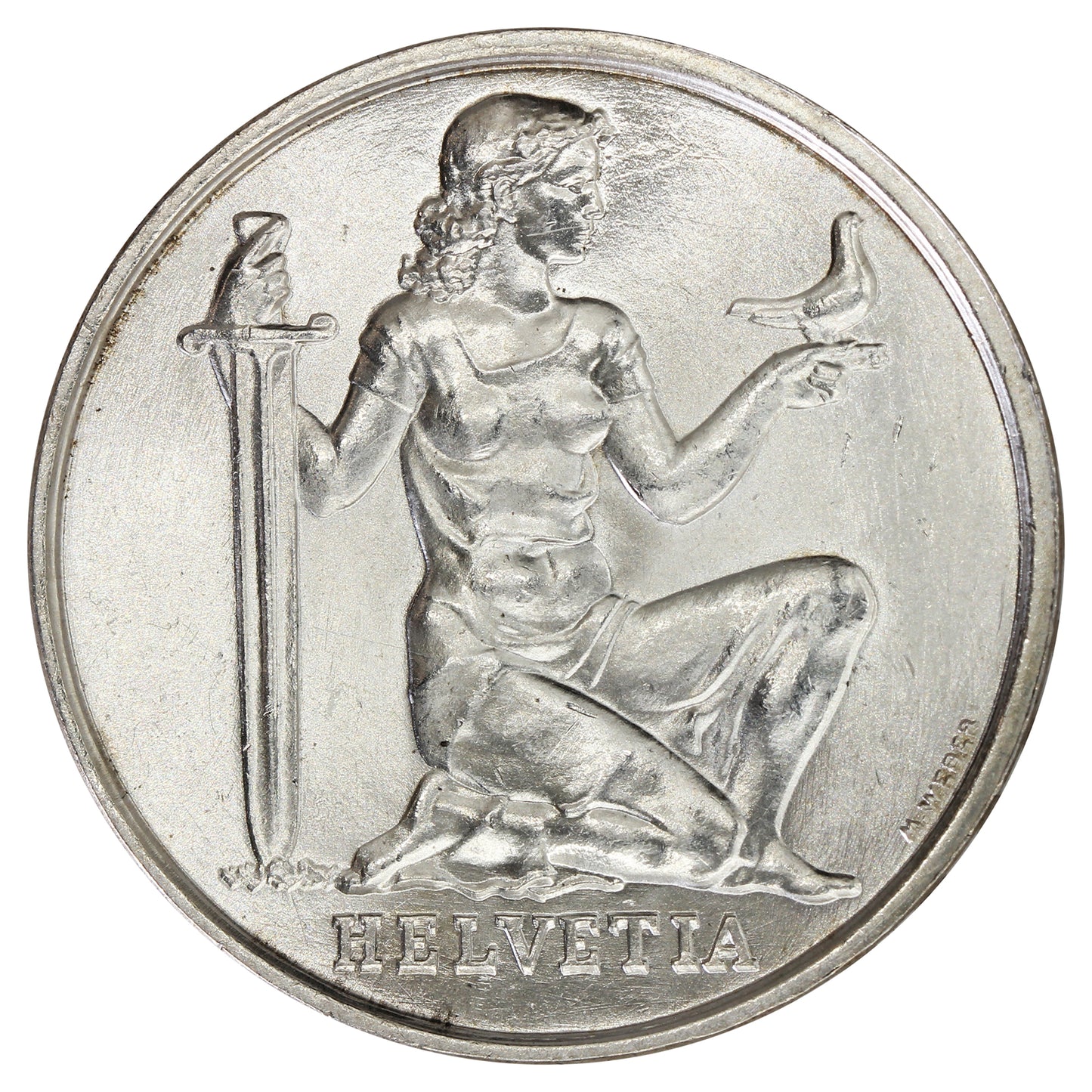 Switzerland 1936B 5 Francs Brilliant Uncirculated (MS63) $