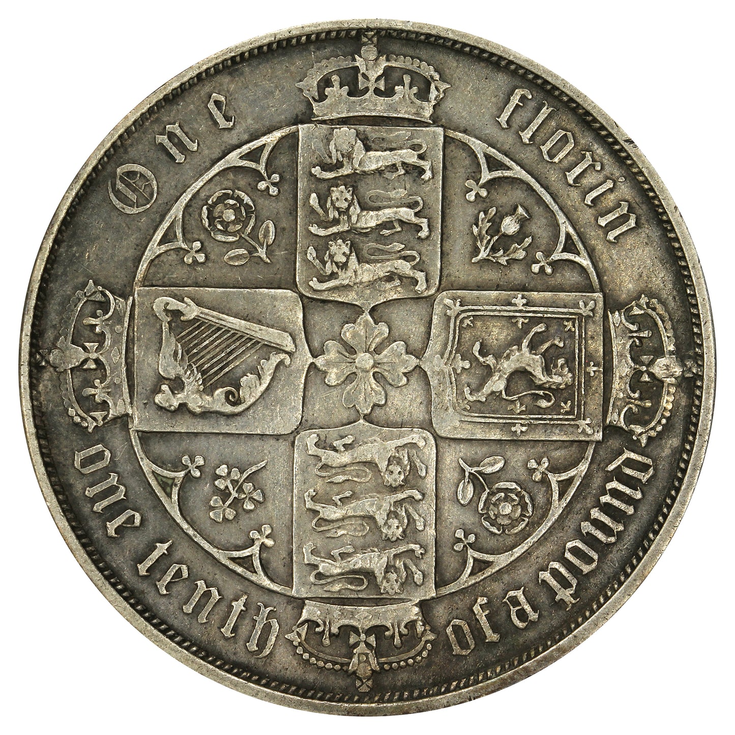 Great Britain 1883 Florin Extra Fine (EF40) $