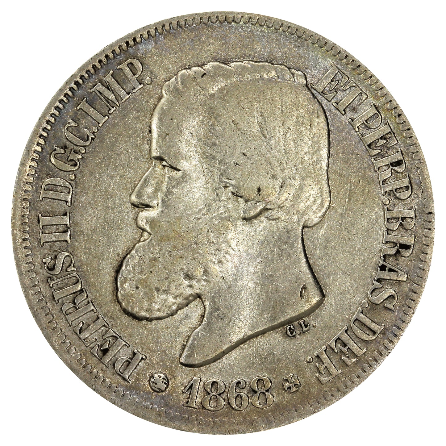 Brazil 1868 500 Reis F-VF (F15)