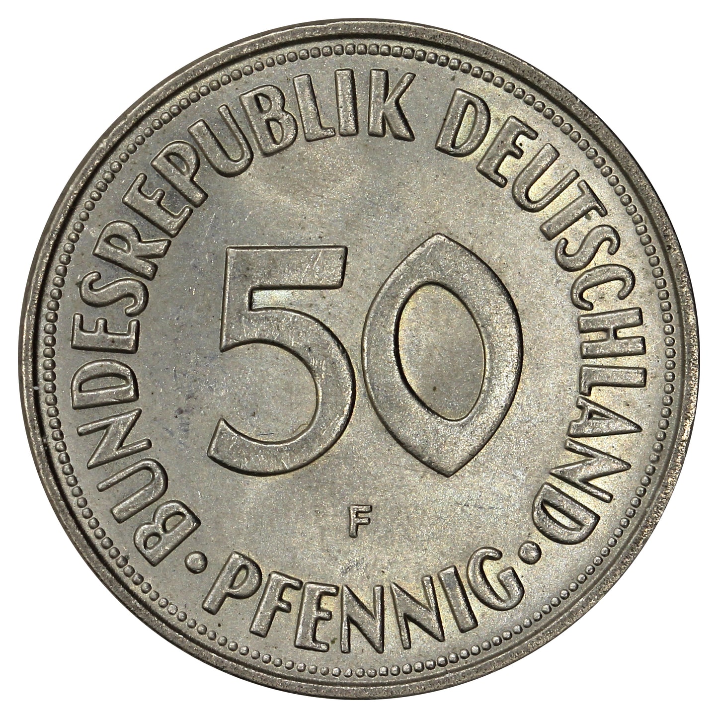Germany 1950F 50 Pfennig Brilliant Uncirculated (MS63)