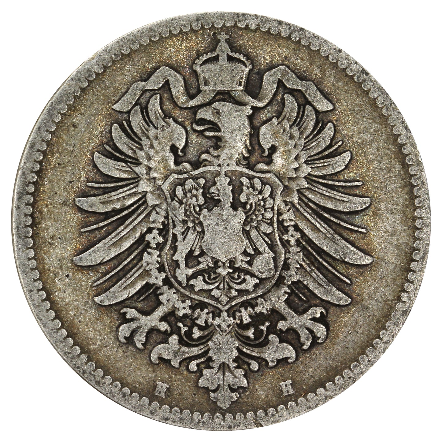 German Empire 1875H Mark VF-EF (VF30)