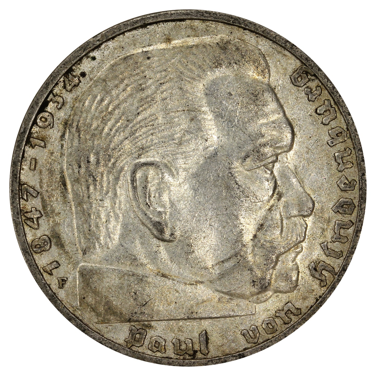 German Third Reich 1939F 2 Marks Almost Uncirculated (AU50)