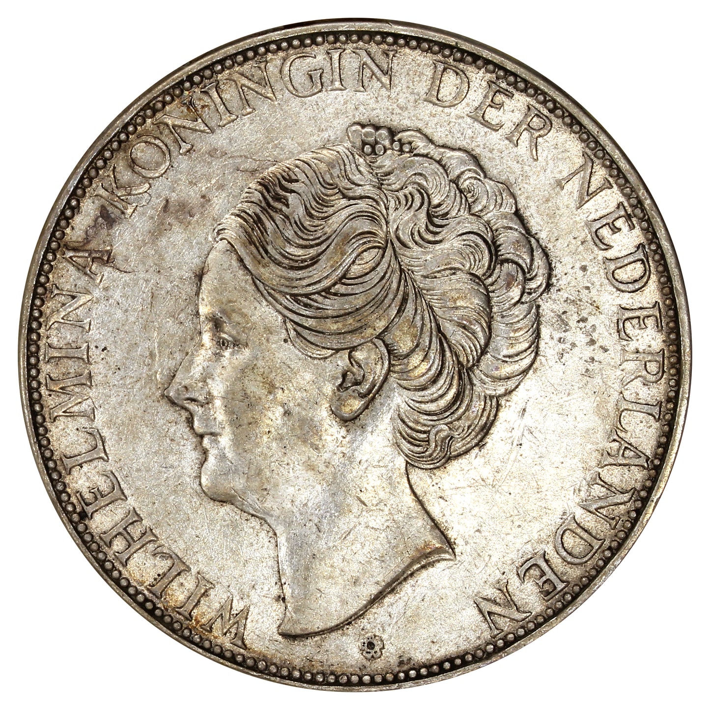 Netherlands 1933 2 1/2 Gulden Almost Uncirculated (AU50)