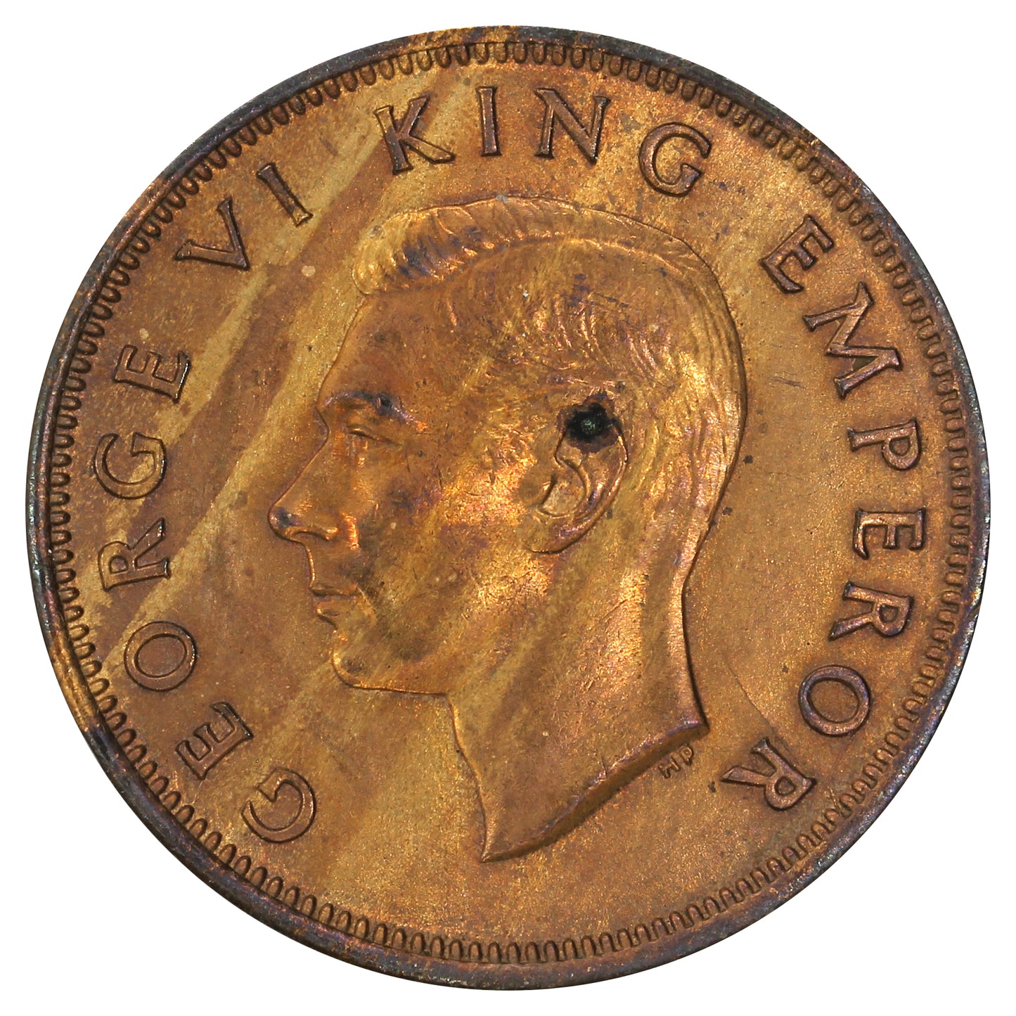 New Zealand 1945 1/2 Penny Uncirculated (MS60)