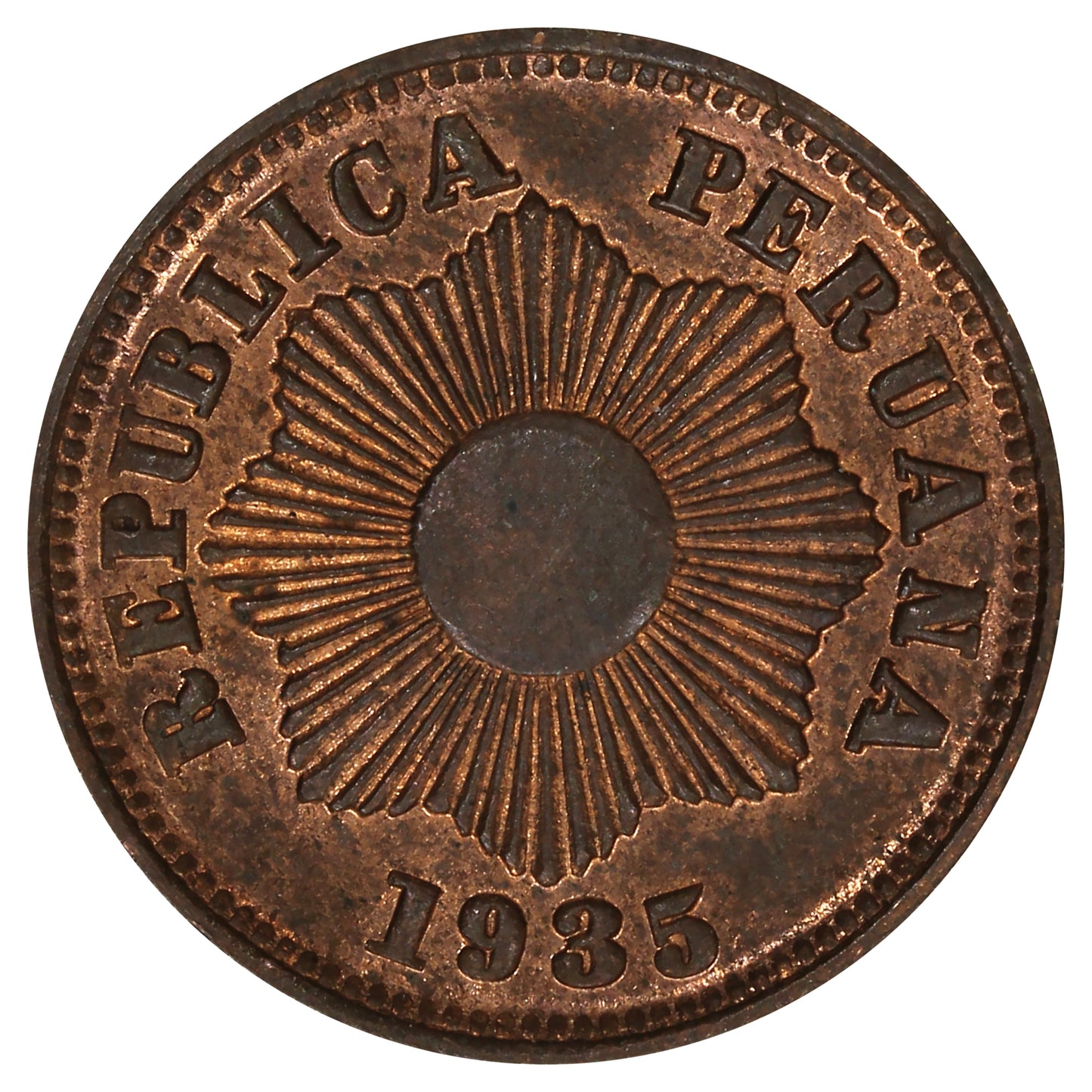 Peru 1935 1 Centavo Extra Fine (EF40)