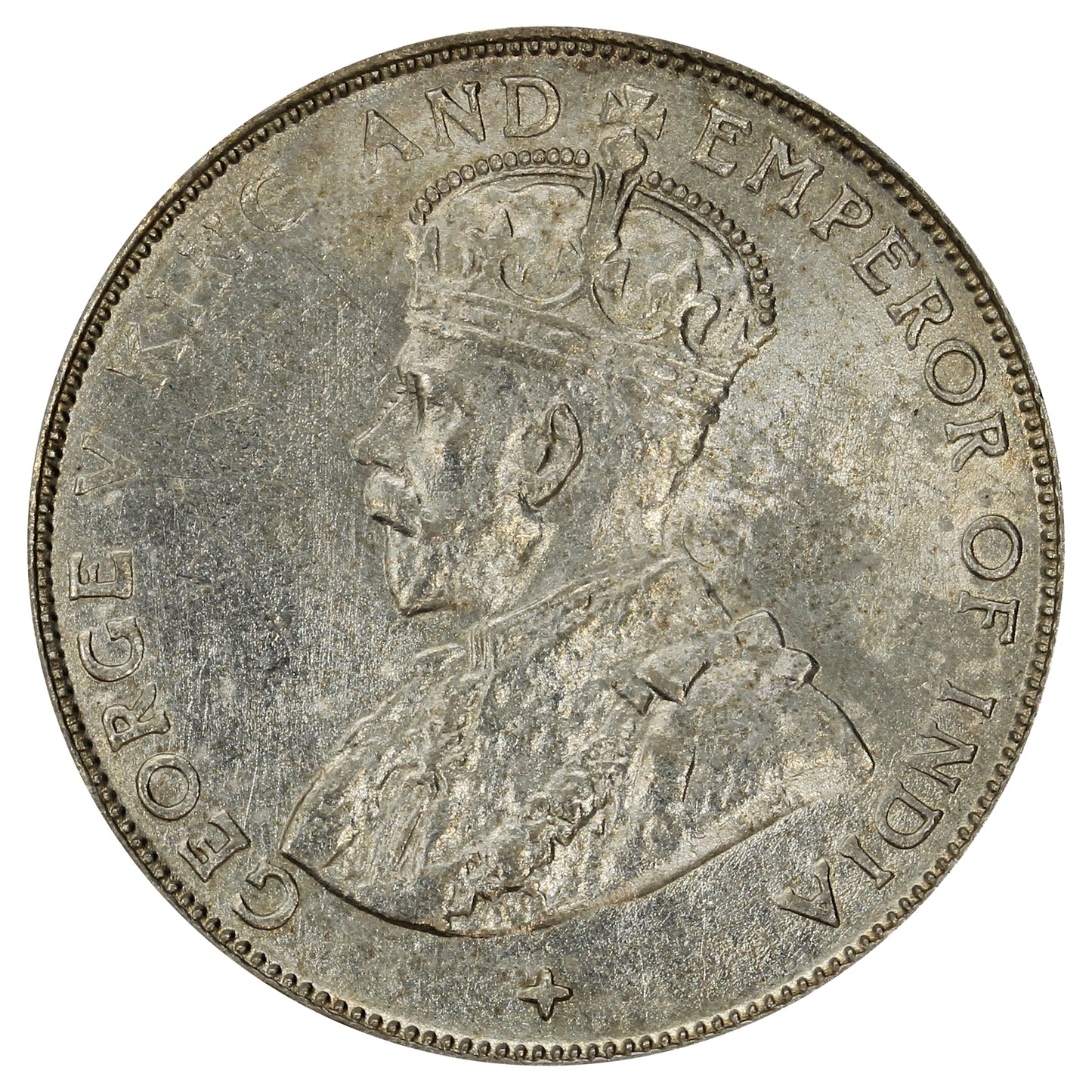 Straits Settlements 1920 50 Cents Brilliant Uncirculated (MS63)