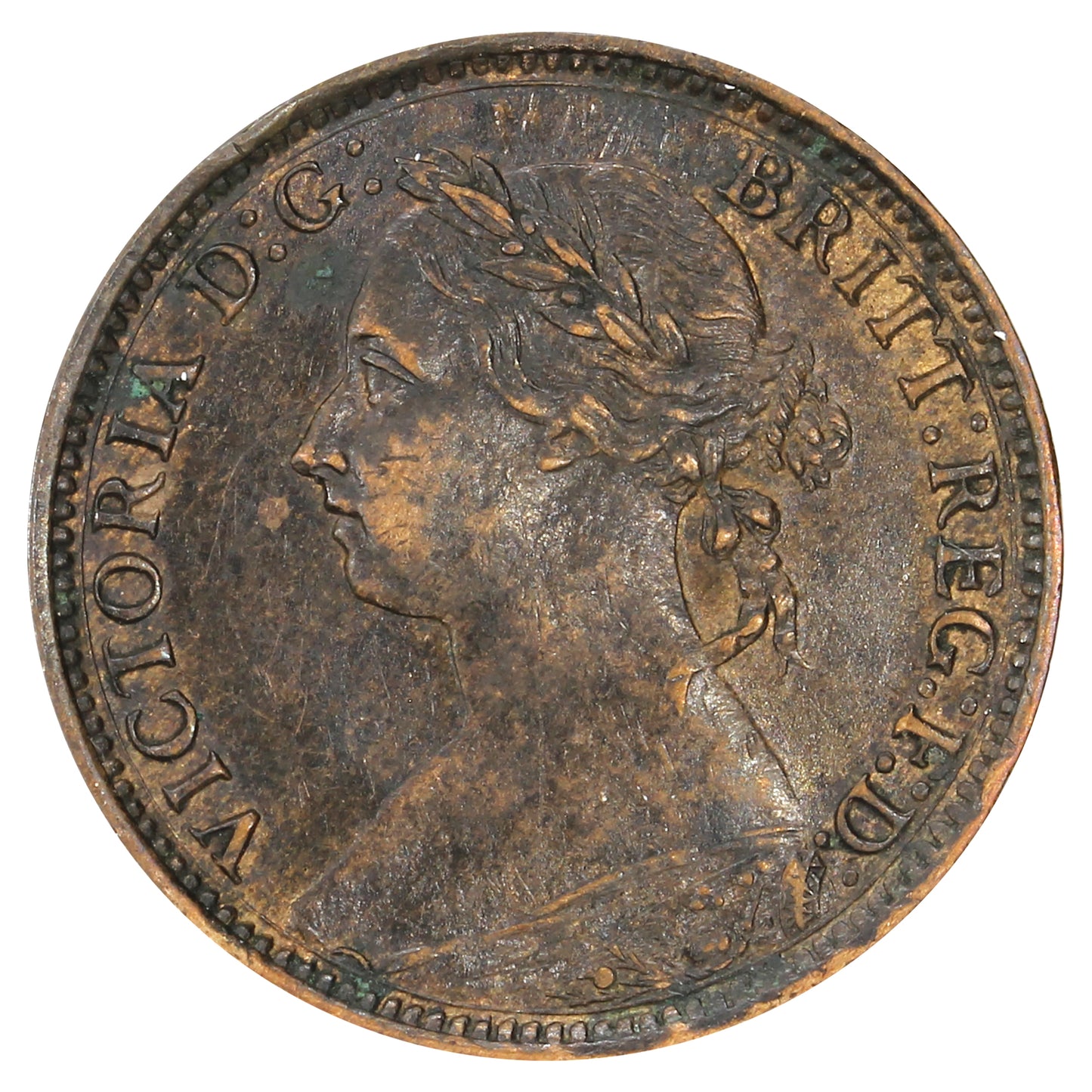 Great Britain 1884 Farthing Almost Uncirculated (AU50)