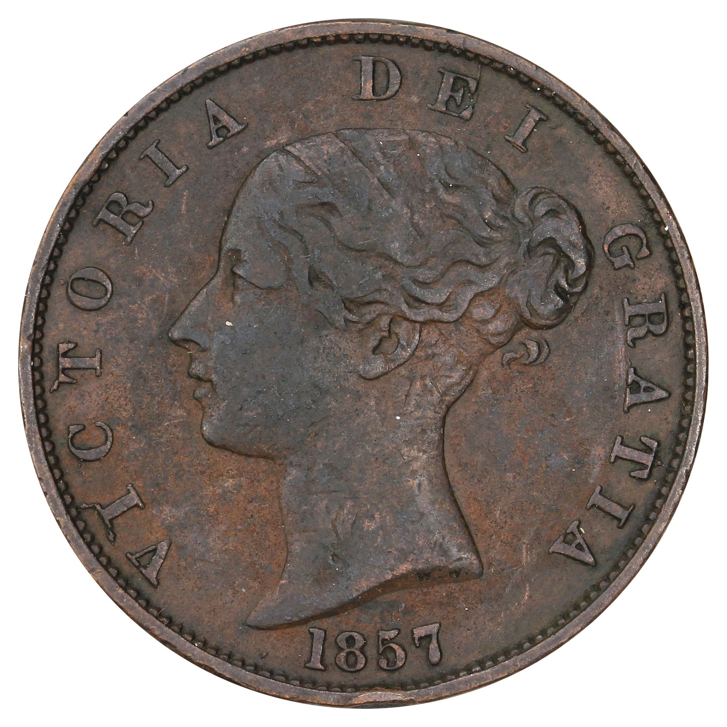 Great Britain 1857 1/2 Penny VF-EF (VF30)