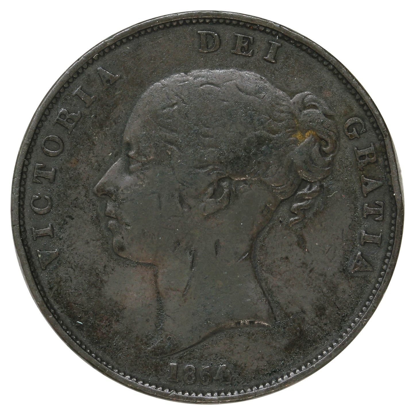Great Britain 1854 Plain Trident Penny Good (G4)