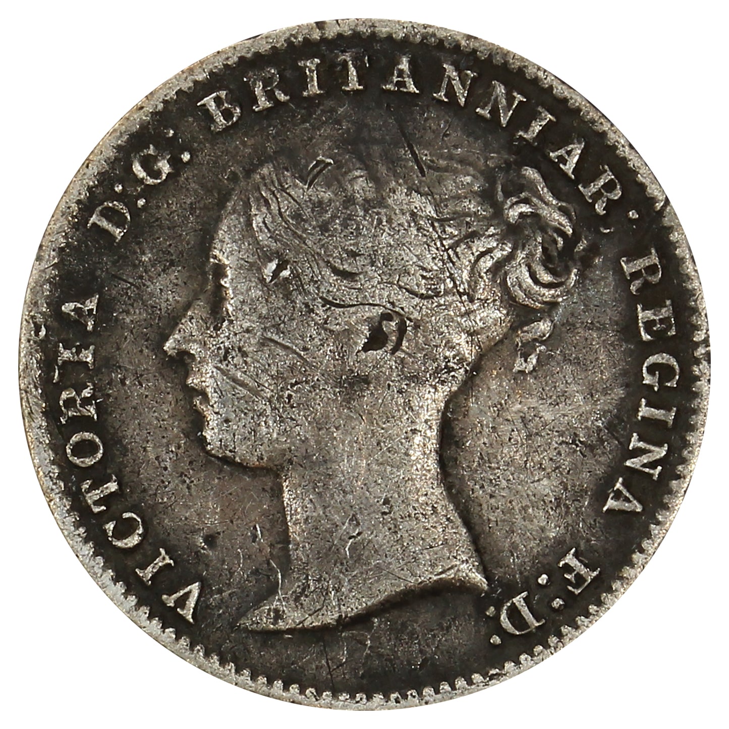 Great Britain 1864 3 Pence Fine (F12)