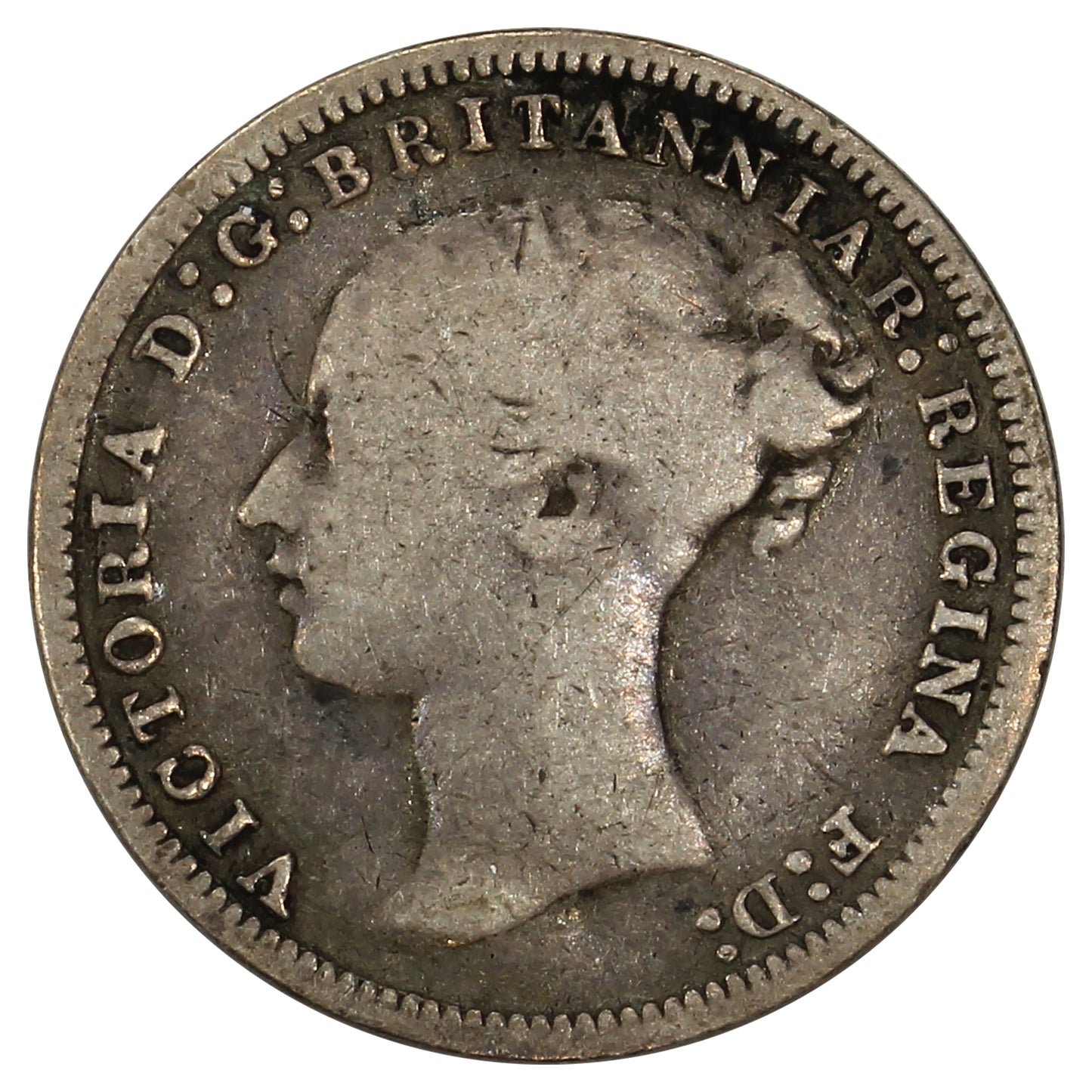 Great Britain 1876 3 Pence Very Good (VG8)
