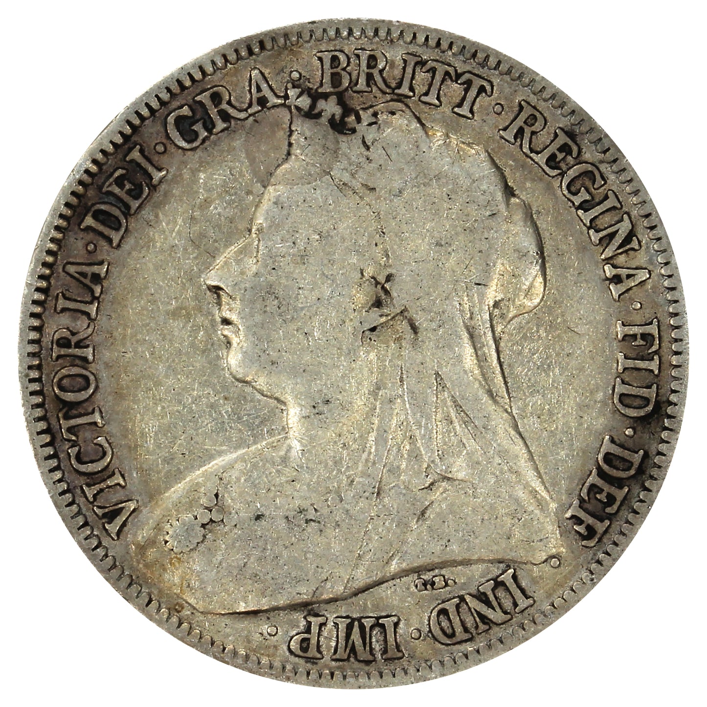 Great Britain 1899 Shilling VG-F (VG10)