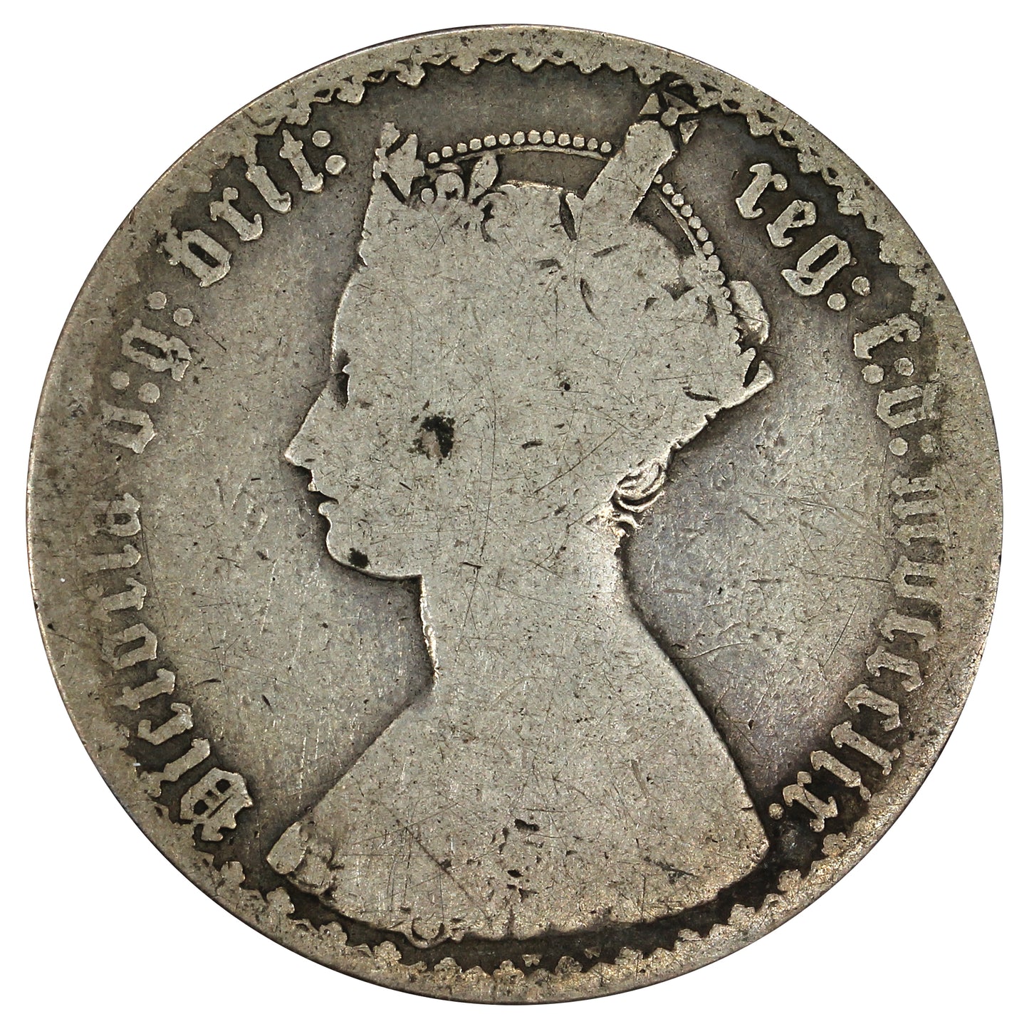 Great Britain 1859 Florin About Good (AG3)
