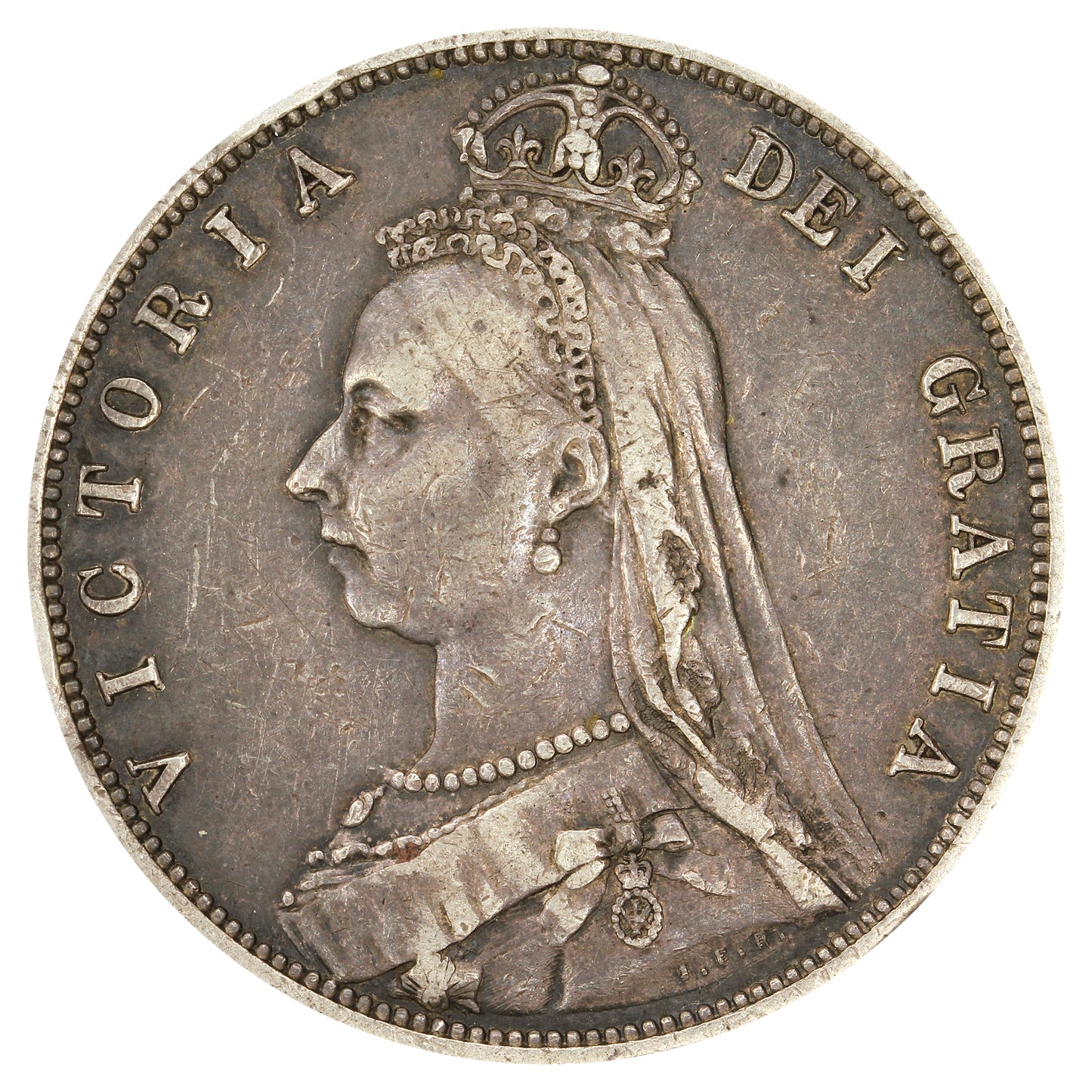 Great Britain 1887 Jubilee 1/2 Crown Extra Fine (EF40) $