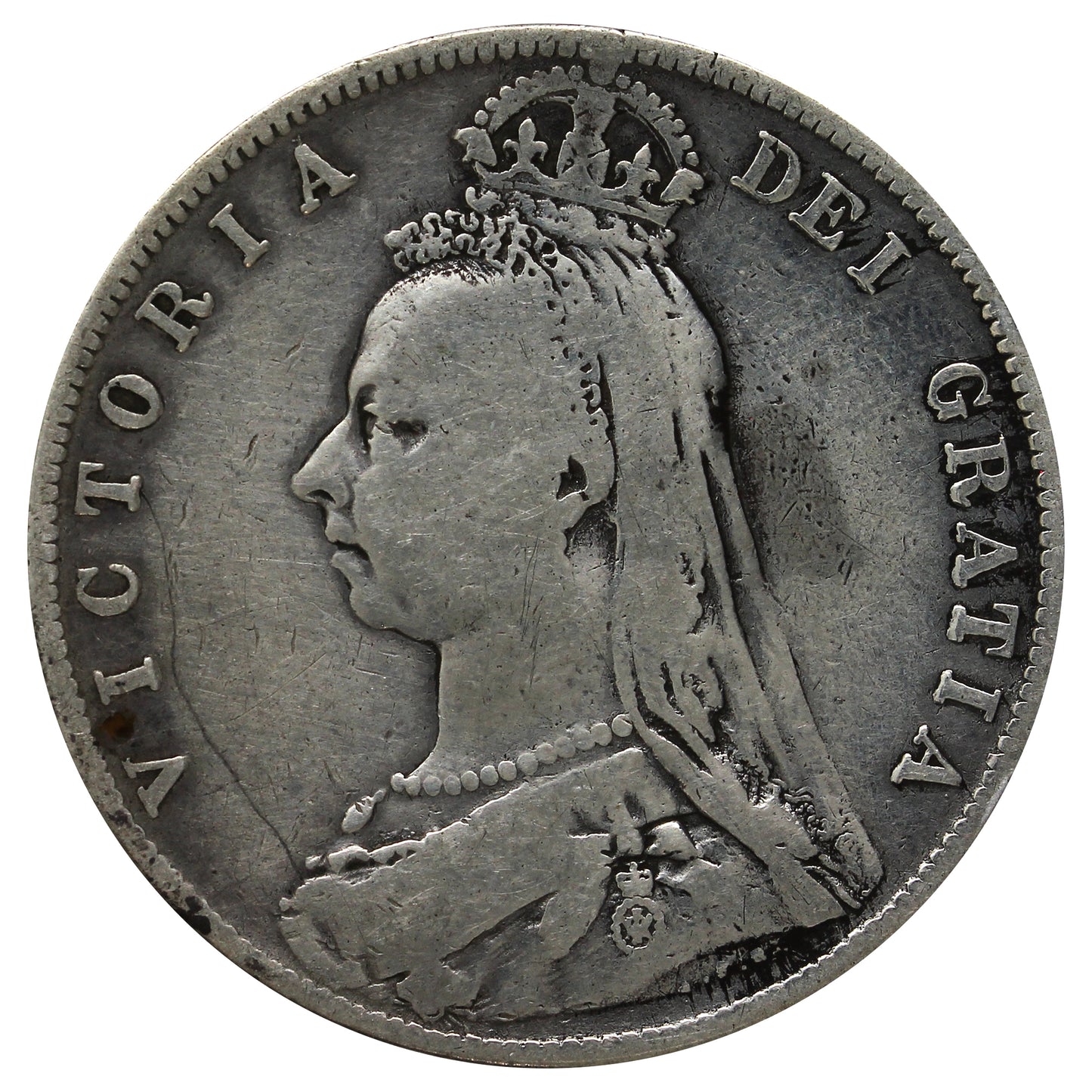 Great Britain 1890 1/2 Crown Very Good (VG8)