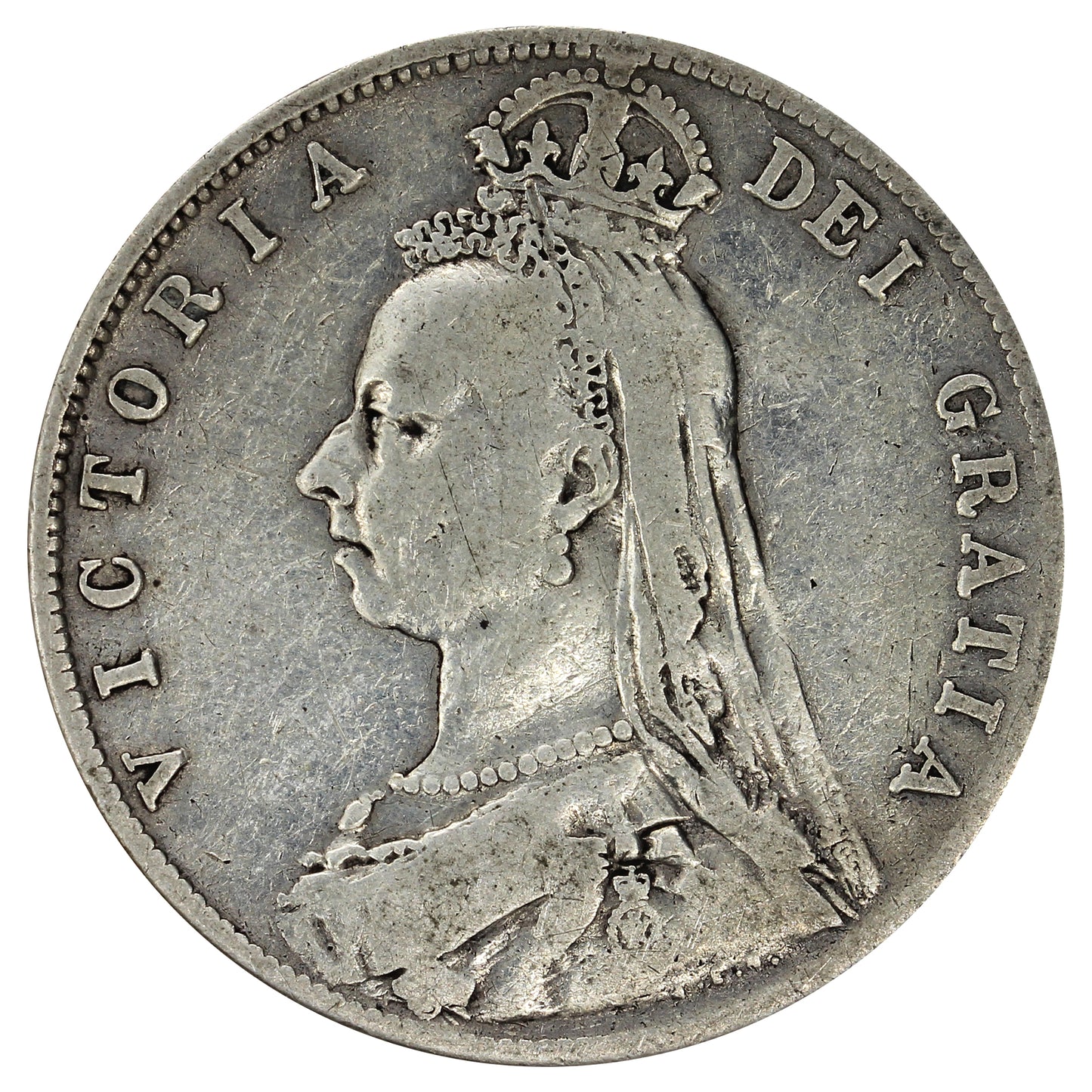 Great Britain 1891 1/2 Crown Very Good (VG8)