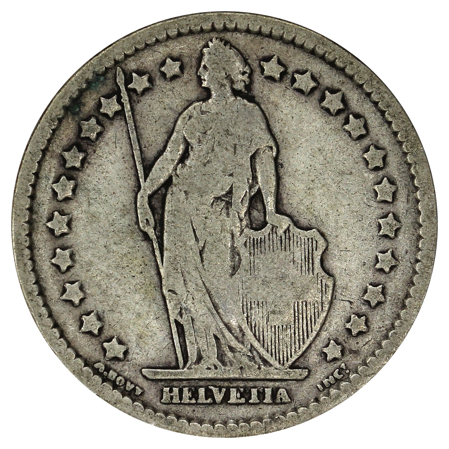 Switzerland 1898B Franc Very Fine (VF20)