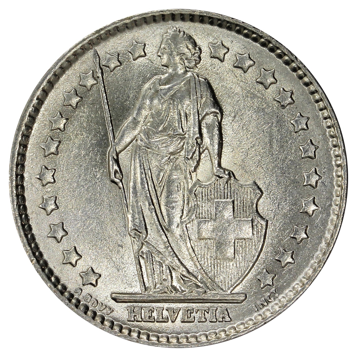Switzerland 1963B Franc Uncirculated (MS60)