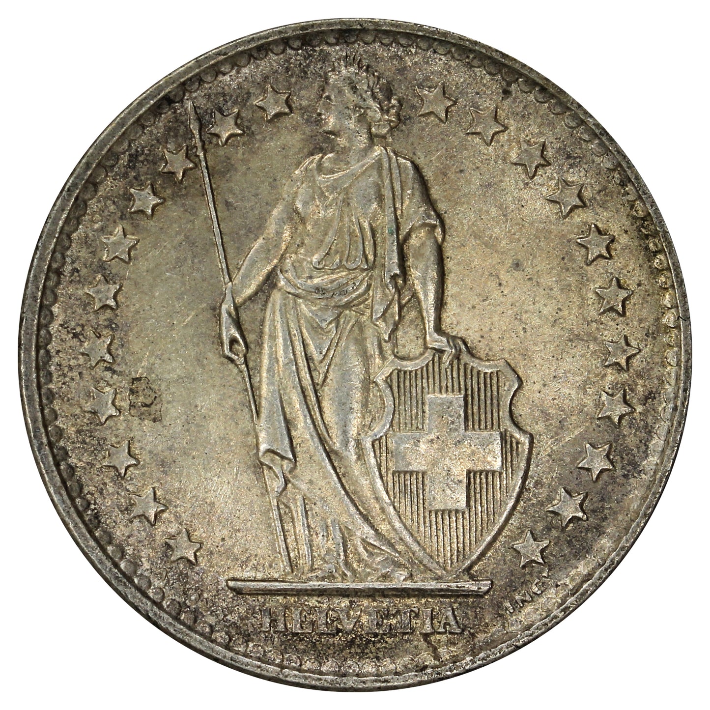 Switzerland 1965B 2 Francs Uncirculated (MS60)