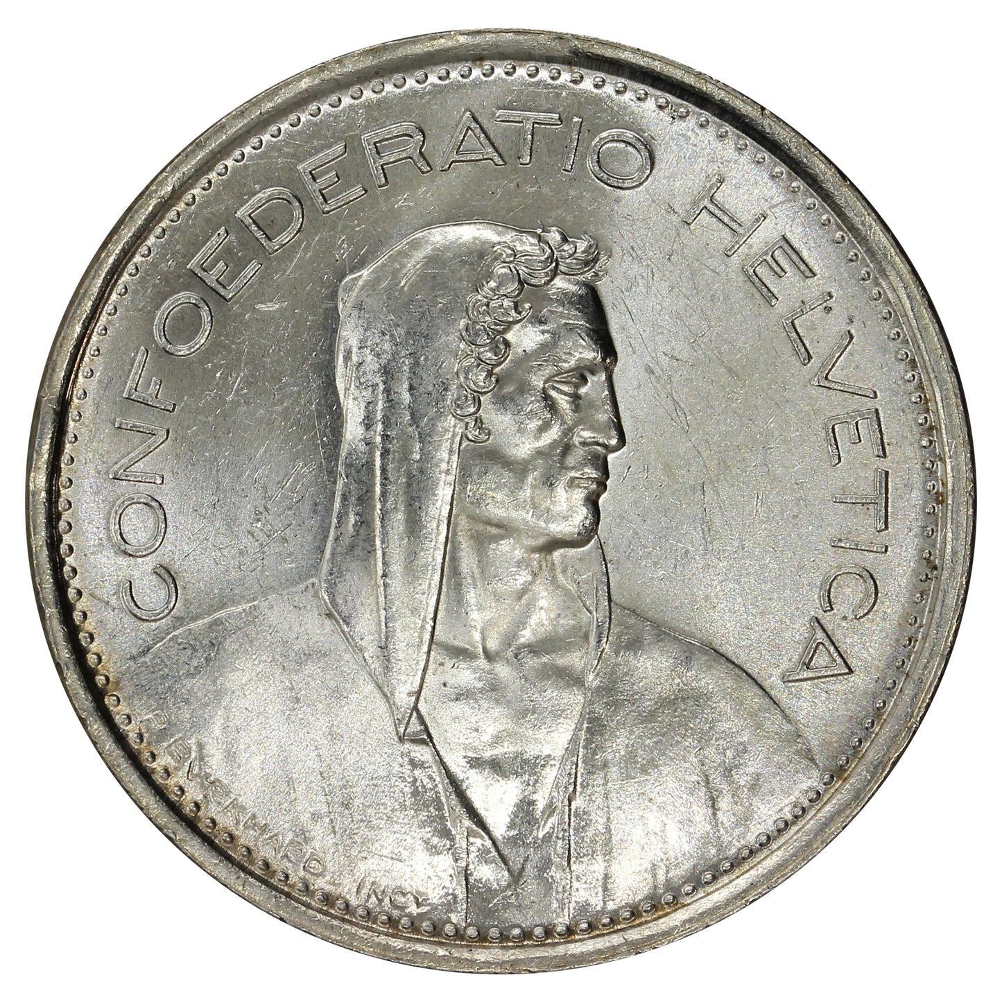 Switzerland 1969B 5 Francs Choice Brilliant Uncirculated (MS64)