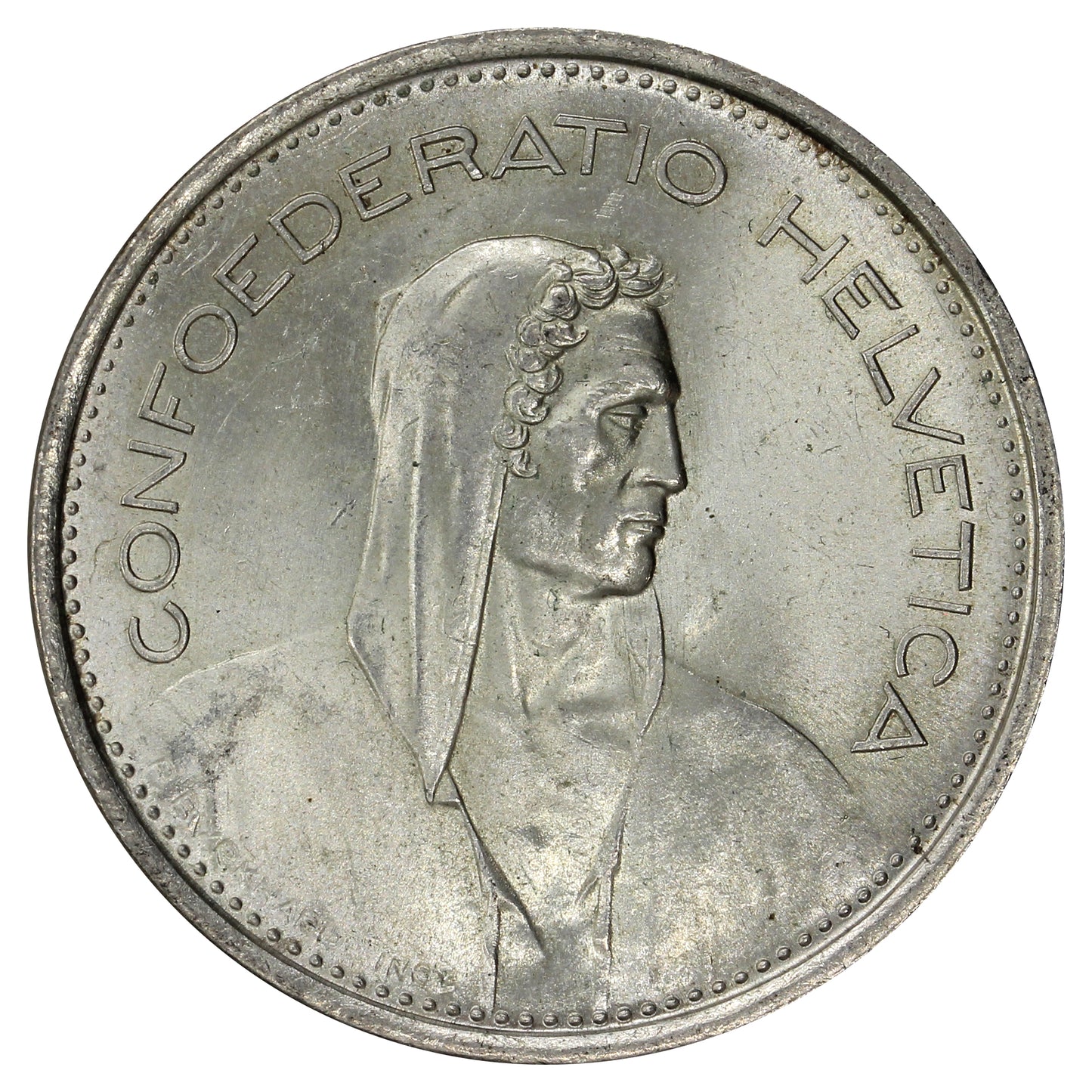 Switzerland 1969B 5 Francs Uncirculated (MS60)
