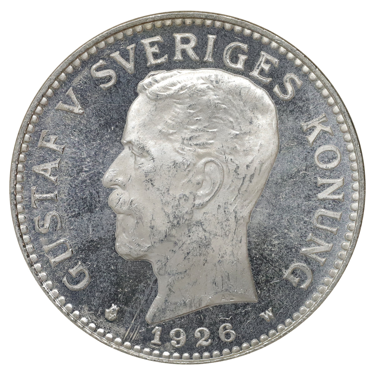 Sweden 1926W 2 Kroner Choice Brilliant Uncirculated (MS64) $ Cameo