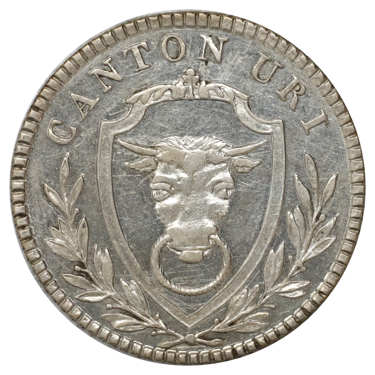 Swiss Cantons 1811 Uri 4 Batz Almost Uncirculated (AU50) $