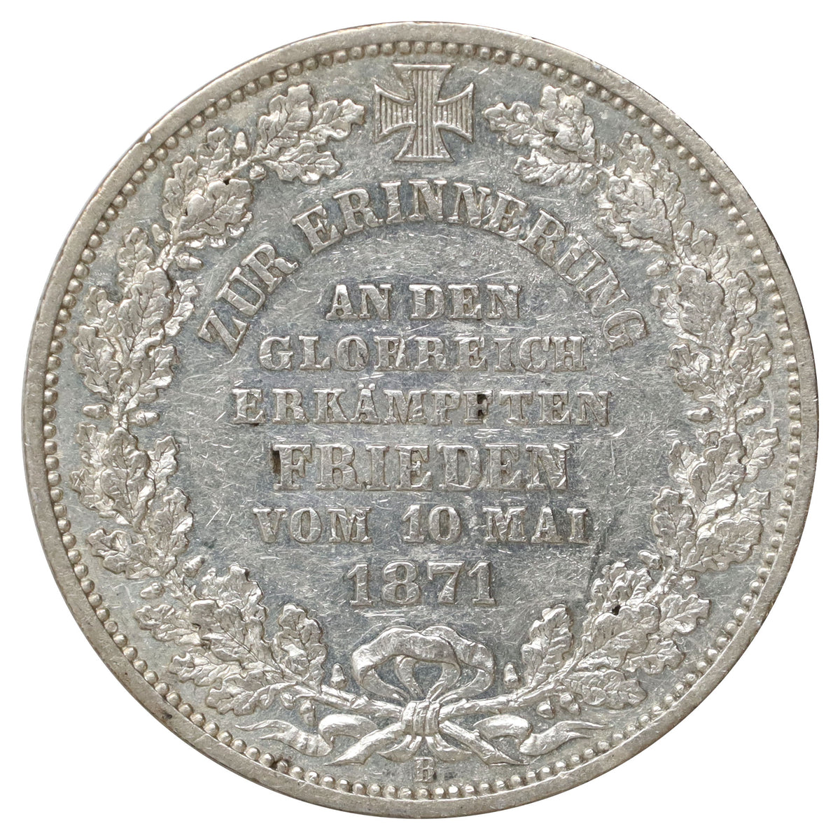 German States 1871B Bremen Thaler EF-AU (EF45) $