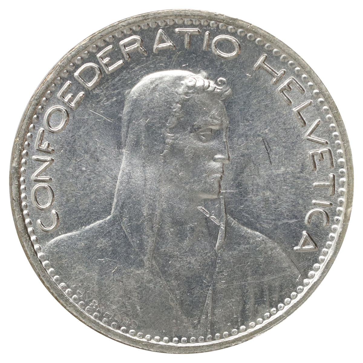 Switzerland 1923B 5 Francs Uncirculated (MS60) $