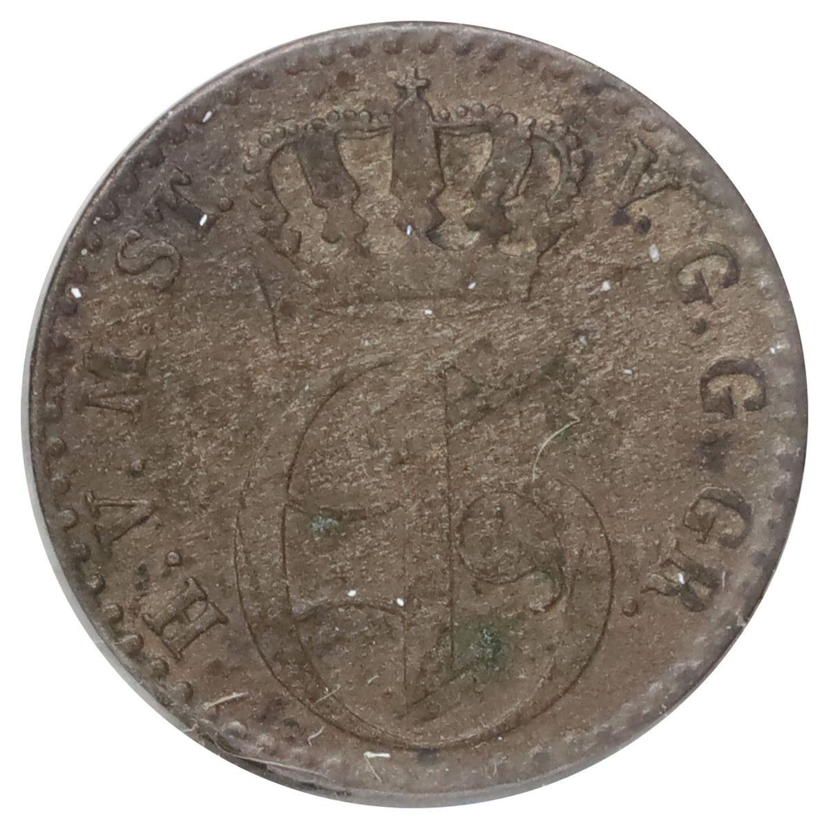 German States 1855A Mecklenburg 1/48 Thaler Fine (F12)