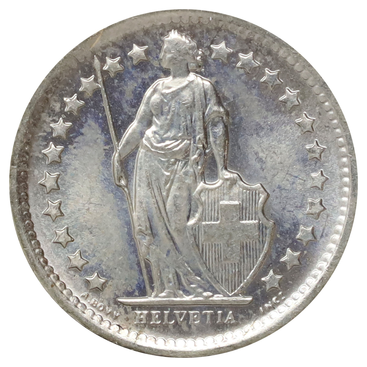 Switzerland 1965B 1/2 Franc Uncirculated (MS60)