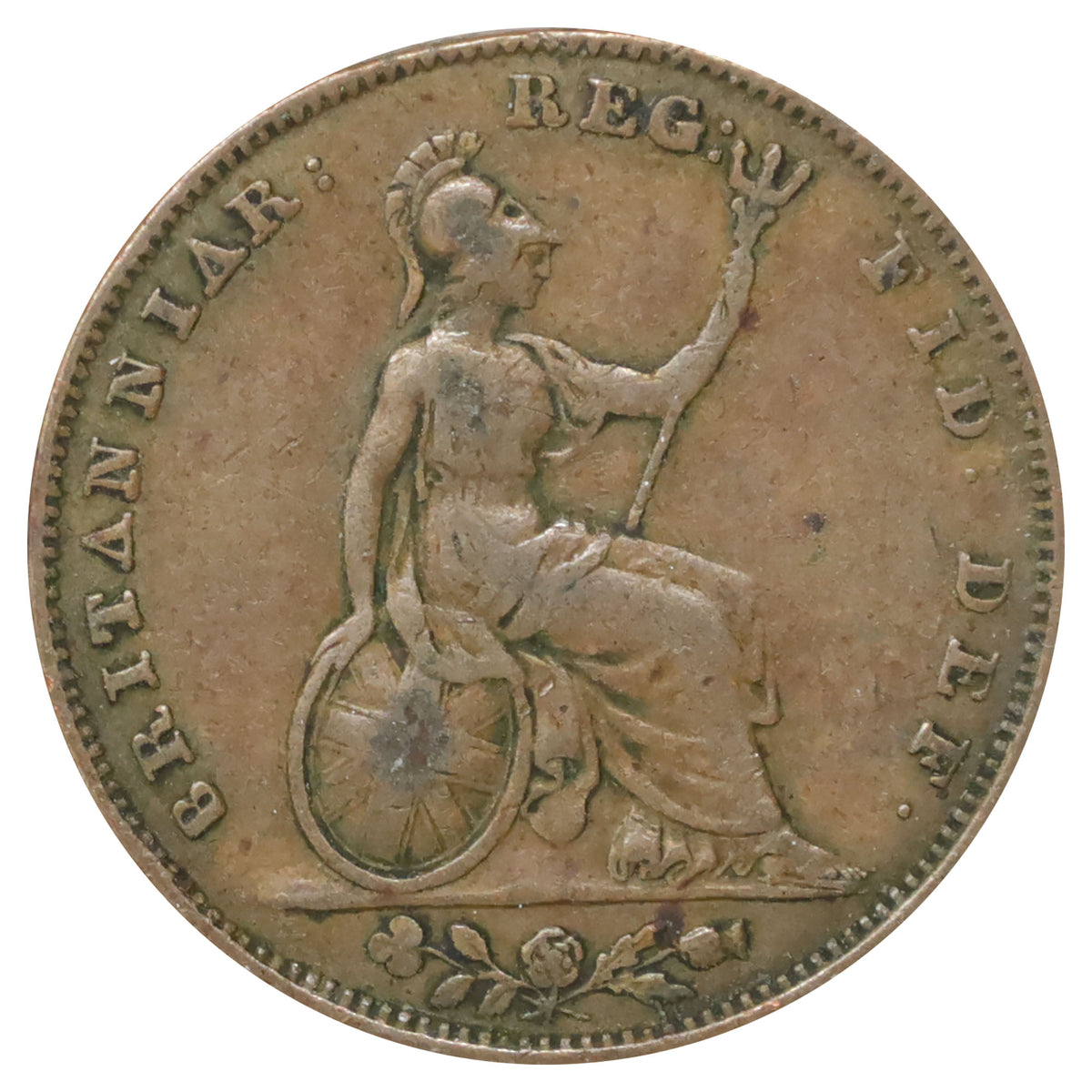 Great Britain 1847 Farthing Fine (F12)