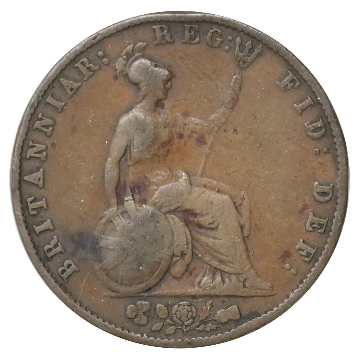Great Britain 1841 1/2 Penny Fine (F12)