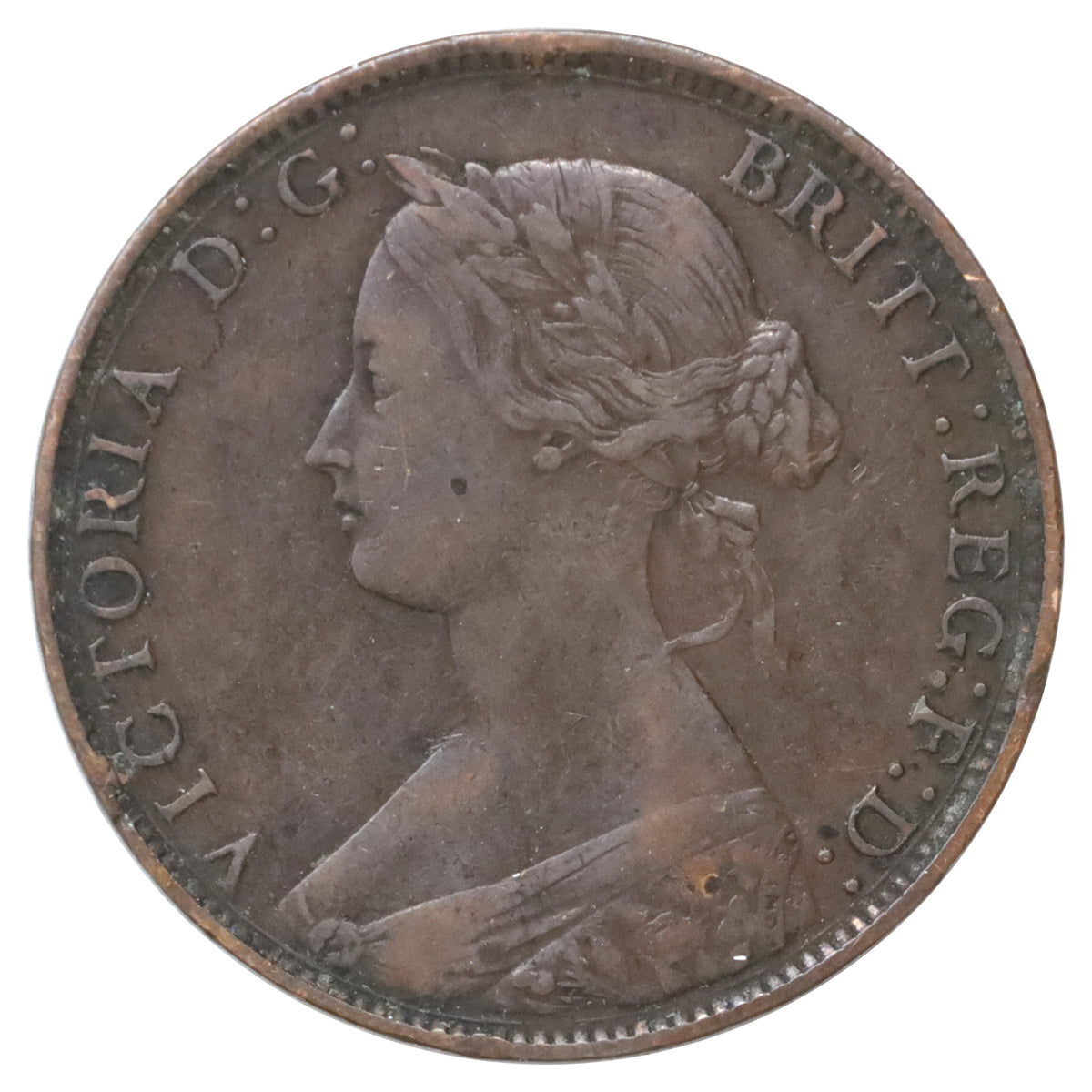 Great Britain 1861 1/2 Penny Very Fine (VF20)