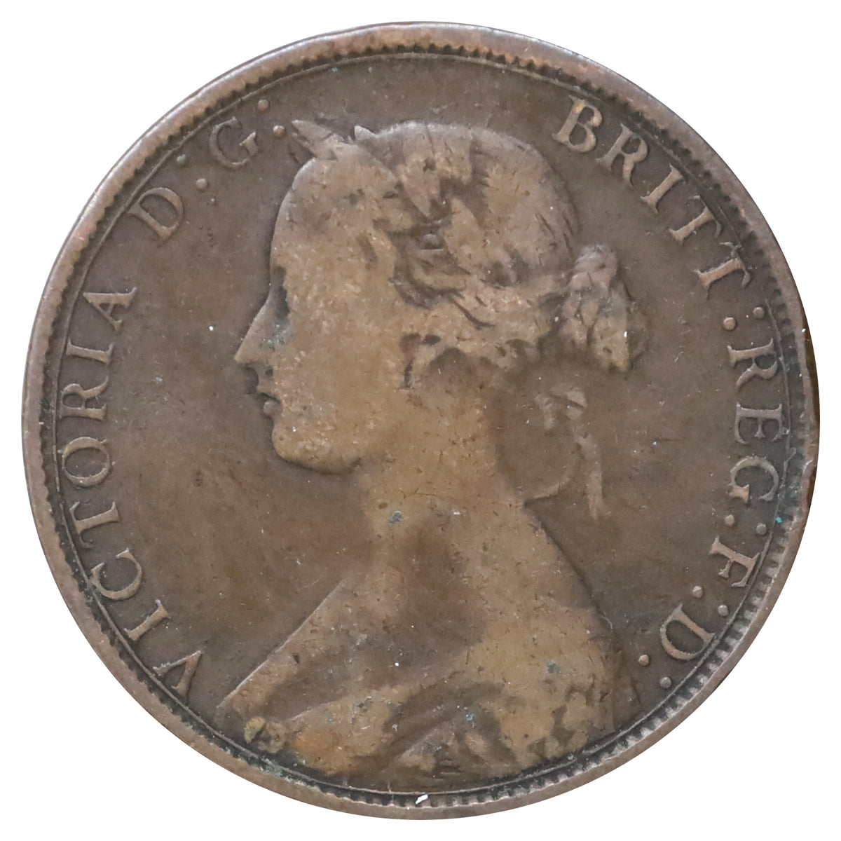 Great Britain 1862 1/2 Penny VG-F (VG10)