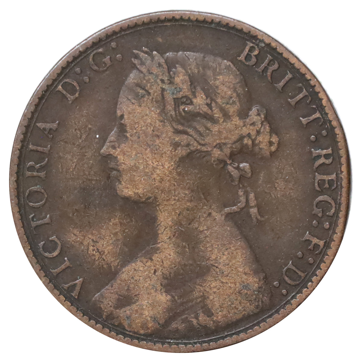Great Britain 1874H 1/2 Penny Fine (F12)
