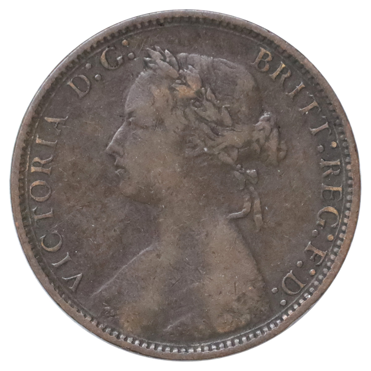 Great Britain 1875H 1/2 Penny Fine (F12)